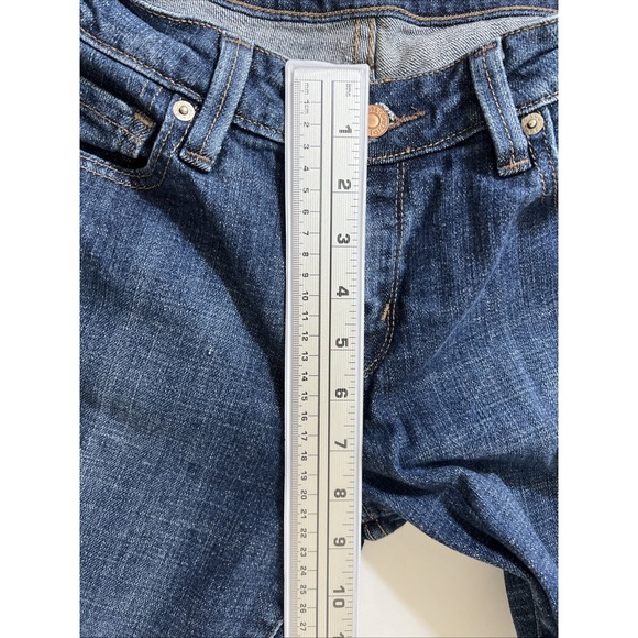 Levi's 545 Blue Denim Jeans Size 10M Low Rise Boot Cut Flared Y2K stretchy Pants - Picture 7 of 8